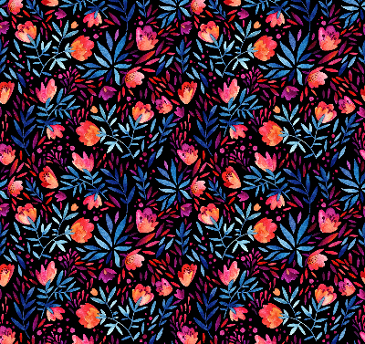 Estor enrollable para ventana con estampado de amapolas