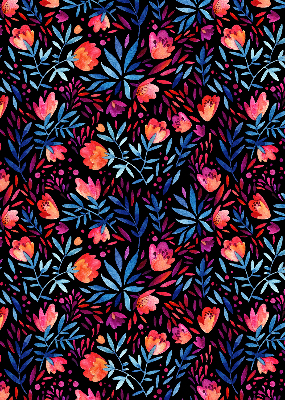 Estor enrollable para ventana con estampado de amapolas