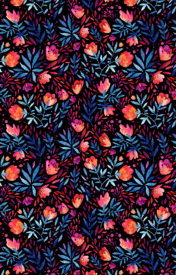 Estor enrollable para ventana con estampado de amapolas