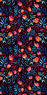 Estor enrollable para ventana con estampado de amapolas