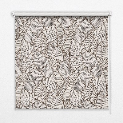Modern roller blind con estampado de hojas de palma