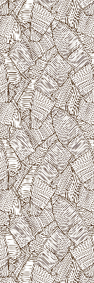 Modern roller blind con estampado de hojas de palma