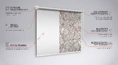 Modern roller blind con estampado de hojas de palma