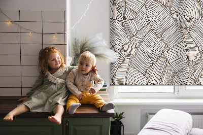 Modern roller blind con estampado de hojas de palma