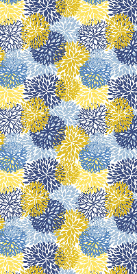 Modern roller blind con estampado de plantas pintadas