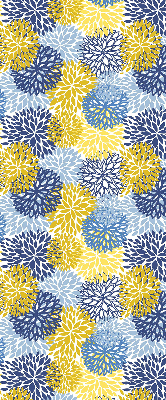 Modern roller blind con estampado de plantas pintadas