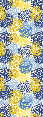Modern roller blind con estampado de plantas pintadas