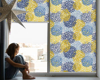 Modern roller blind con estampado de plantas pintadas