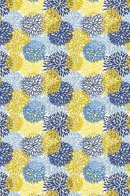 Modern roller blind con estampado de plantas pintadas