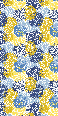 Modern roller blind con estampado de plantas pintadas