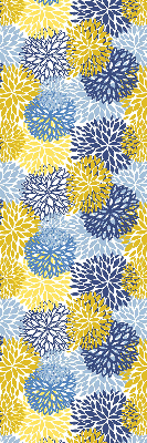 Modern roller blind con estampado de plantas pintadas