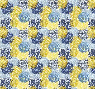 Modern roller blind con estampado de plantas pintadas