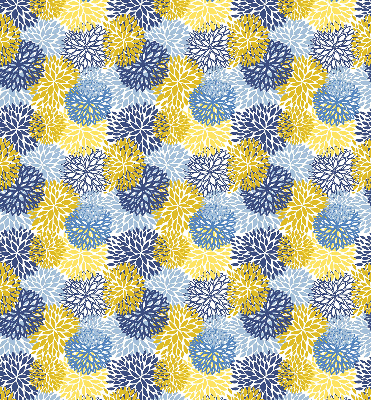 Modern roller blind con estampado de plantas pintadas