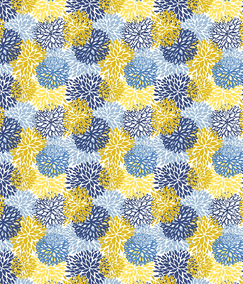 Modern roller blind con estampado de plantas pintadas