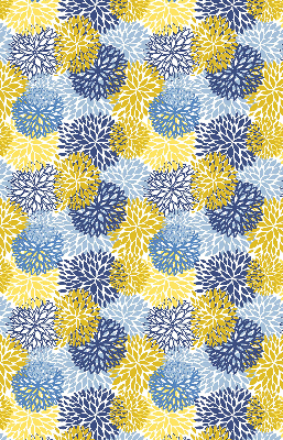 Modern roller blind con estampado de plantas pintadas