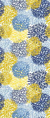 Modern roller blind con estampado de plantas pintadas