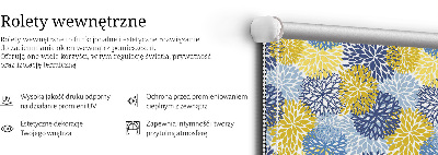 Modern roller blind con estampado de plantas pintadas