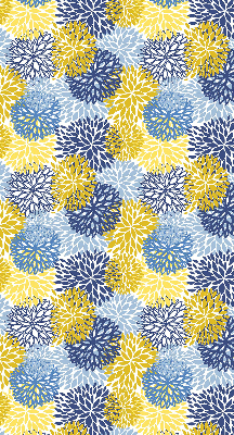 Modern roller blind con estampado de plantas pintadas
