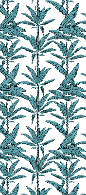 Estor enrollable con estampado de hojas de palma
