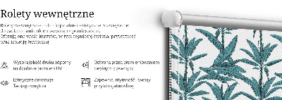Estor enrollable con estampado de hojas de palma