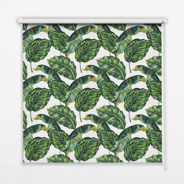Modern roller blind con diseño de hojas exóticas