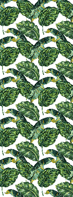 Modern roller blind con diseño de hojas exóticas