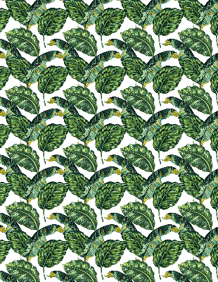 Modern roller blind con diseño de hojas exóticas