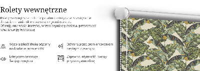 Modern roller blind con diseño de hojas