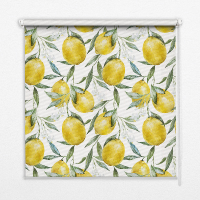 Estor enrollable para ventana con estampado de limones