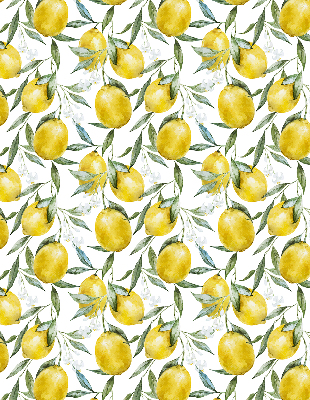 Estor enrollable para ventana con estampado de limones