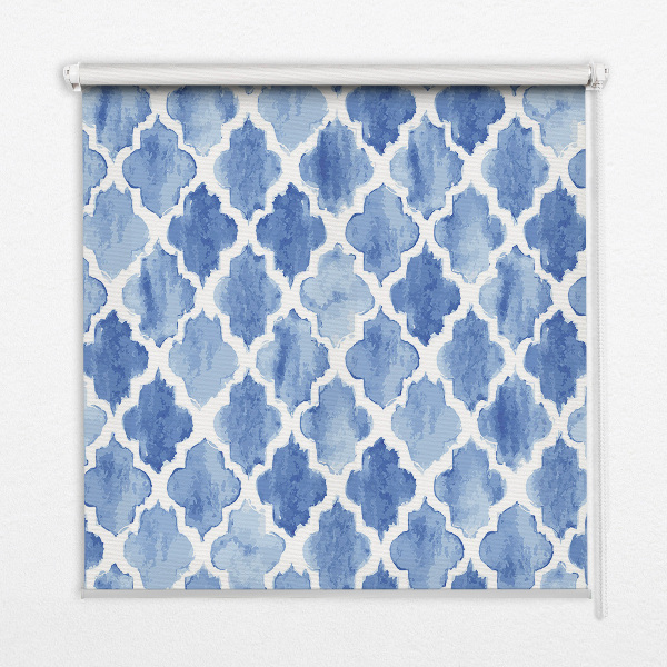 Modern roller blind con patrón pintado