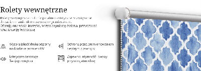 Modern roller blind con patrón pintado