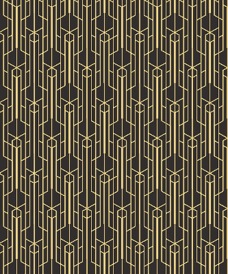 Modern roller blind con patrón amarillo