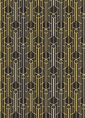 Modern roller blind con patrón amarillo