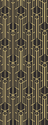 Modern roller blind con patrón amarillo
