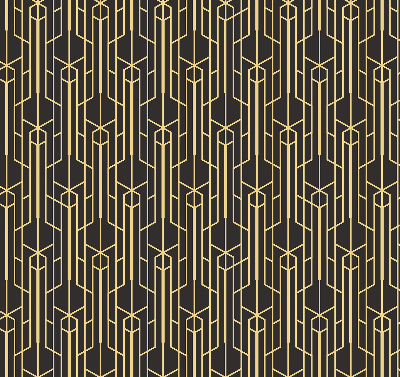 Modern roller blind con patrón amarillo