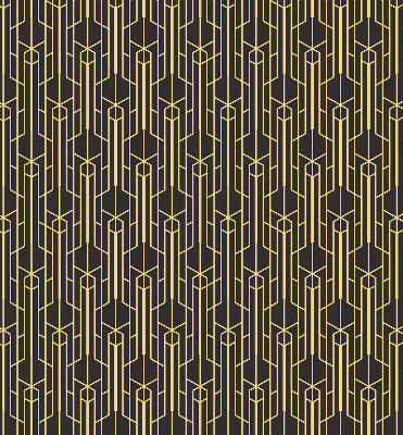 Modern roller blind con patrón amarillo