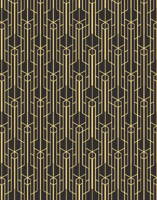 Modern roller blind con patrón amarillo