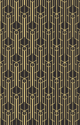 Modern roller blind con patrón amarillo