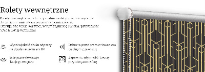 Modern roller blind con patrón amarillo