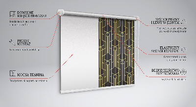 Modern roller blind con patrón amarillo
