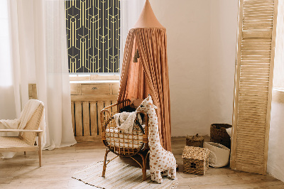 Modern roller blind con patrón amarillo