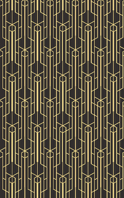 Modern roller blind con patrón amarillo