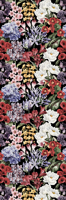 Estor enrollable para ventana con estampado de flores coloridas