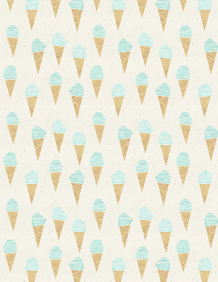 Estor enrollable con estampado de helado en cono