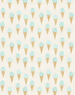 Estor enrollable con estampado de helado en cono