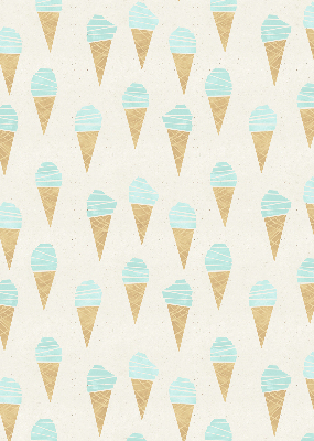 Estor enrollable con estampado de helado en cono