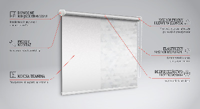 Modern roller blind con patrón de triángulos grises