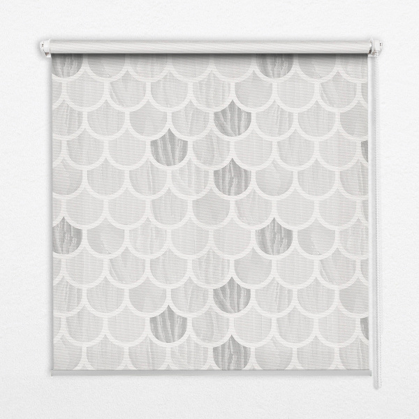 Modern roller blind con motivo en escala de grises