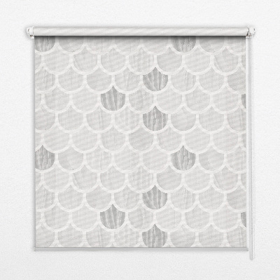 Modern roller blind con motivo en escala de grises